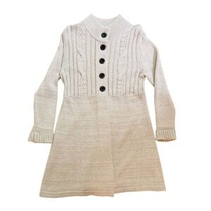 Fisherman sweater dress S Women's Ivory Fit & Flare cable knit Apt 9 comfycore‎